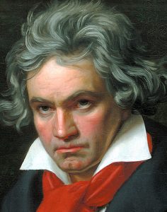 Zagotovo je vsem poznan motiv iz uvoda znane 5. simfonije skladatelja LUDWIGA VAN BEETHOVNA (1770–1827, na sliki); letos decembra bomo praznovali njegov 250. rojstni dan. Zamisel za ta uvodni motiv (prvih nekaj taktov) je skladatelj zelo verjetno dobil ob poslušanju petja RUMENEGA STRNADA (Emberiza citrinella, na sliki). foto: Wikipedija (Beethoven), Tone Trebar (rumeni strnad)